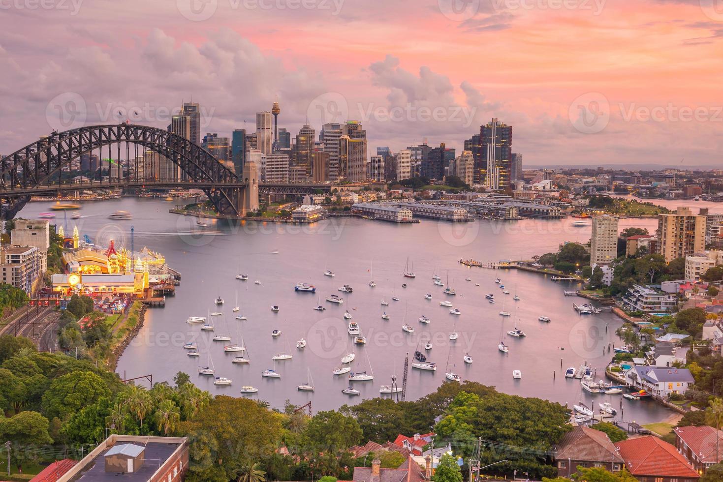 skyline del centro di sydney foto