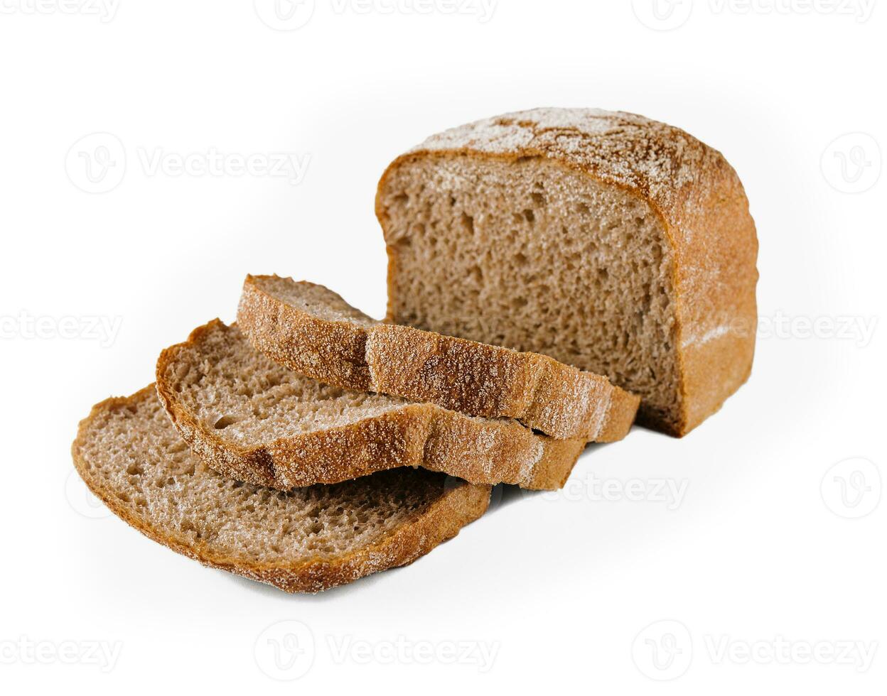 pane a fette isolato su sfondo bianco foto