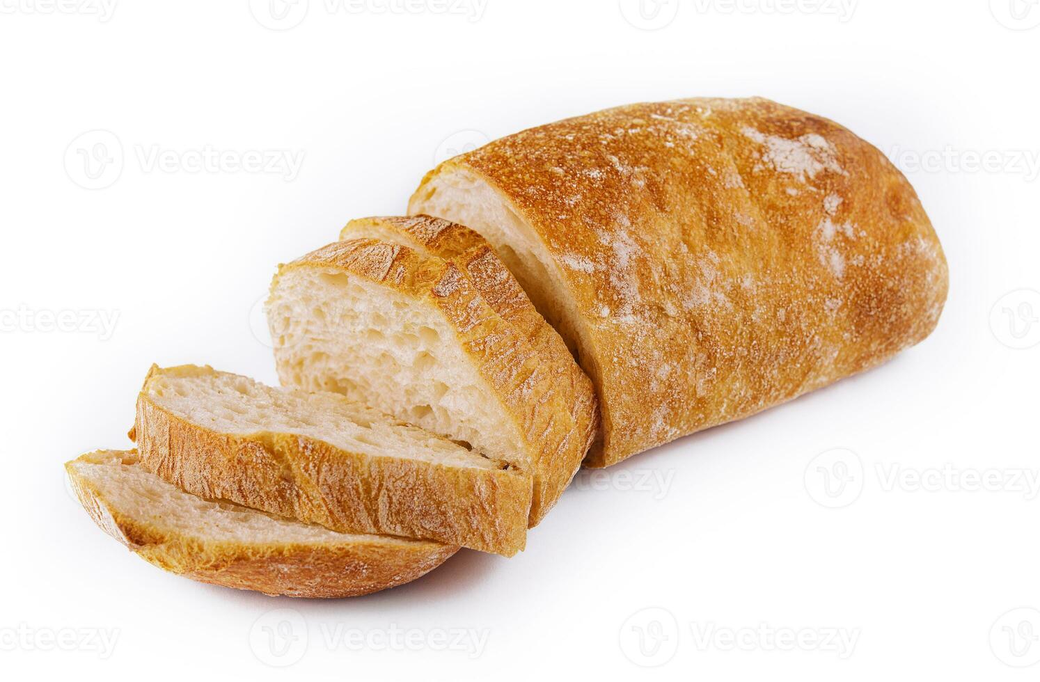 un' Grano pane su un' bianca sfondo foto