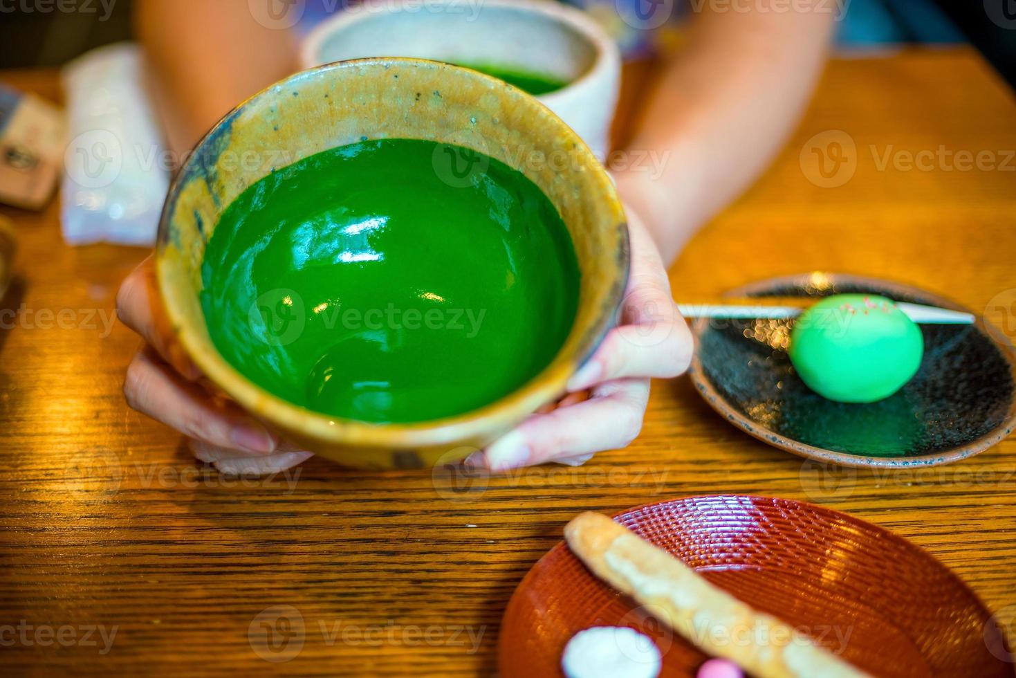 tè verde tradizionale in stile kyoto foto