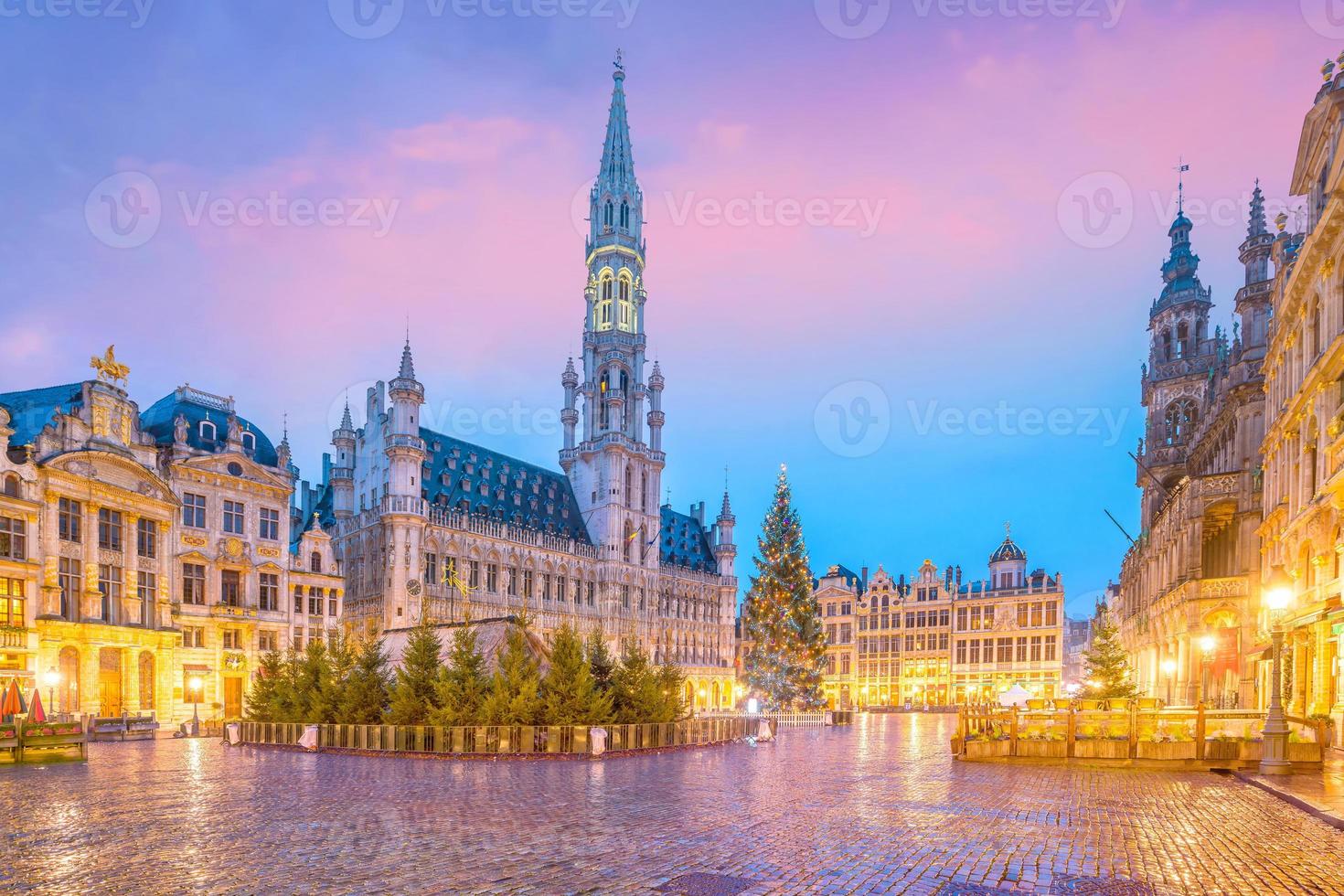 il grand place nella città vecchia di bruxelles, belgio foto