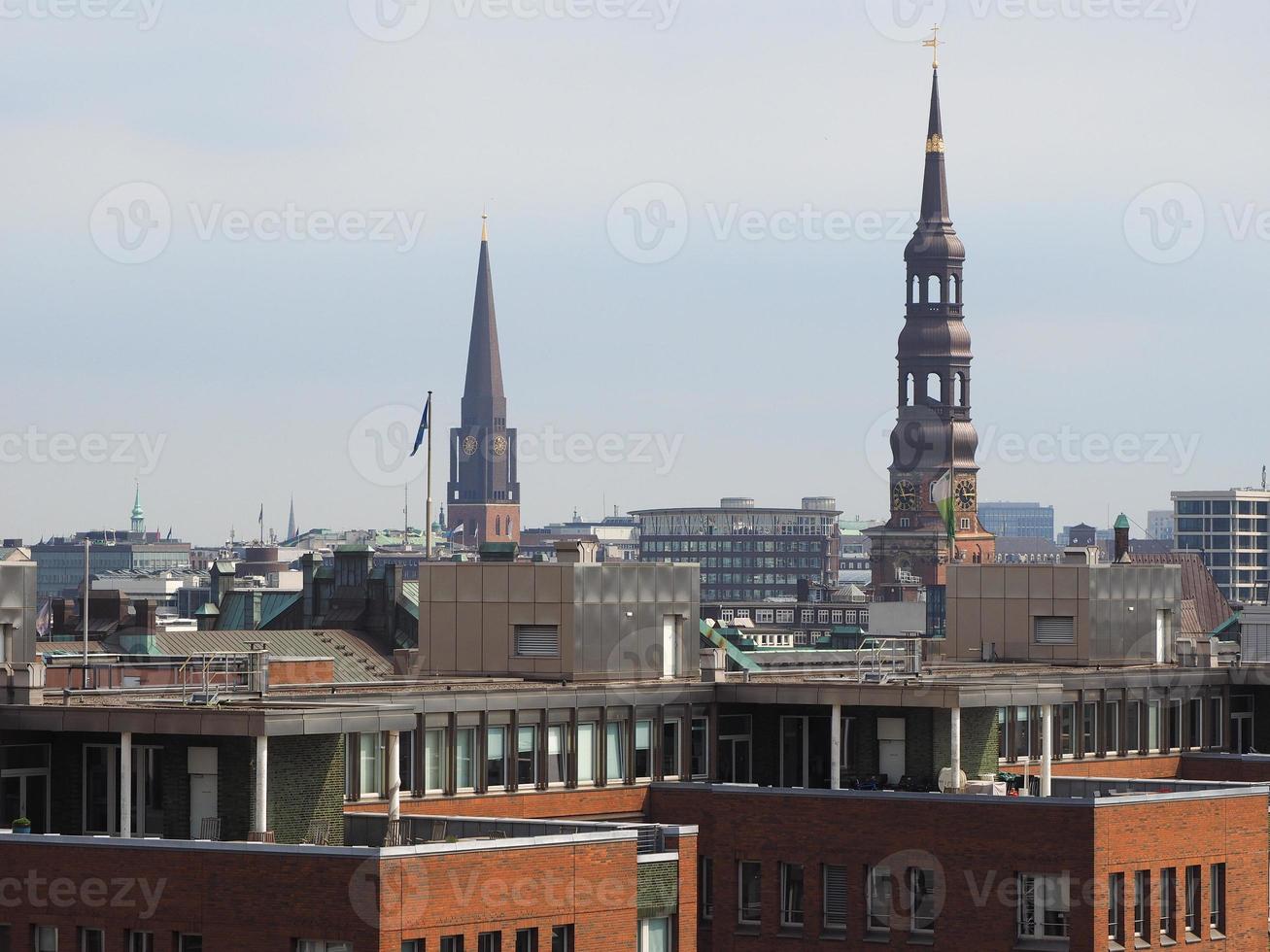 vista sullo skyline di amburgo foto