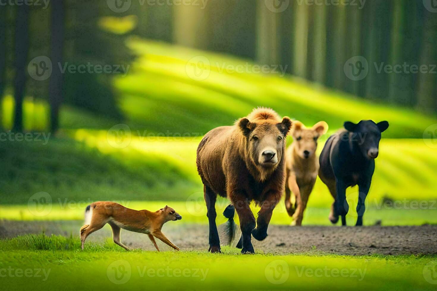 foto sfondo il foresta, animali, il foresta, il foresta, il foresta, il foresta,. ai-generato