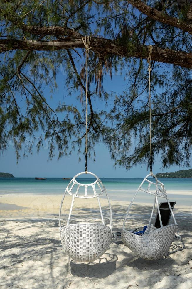 Saracen Bay Beach nel paradiso tropicale di Koh Rong Samloen Island vicino a siahnaoukville in Cambogia foto