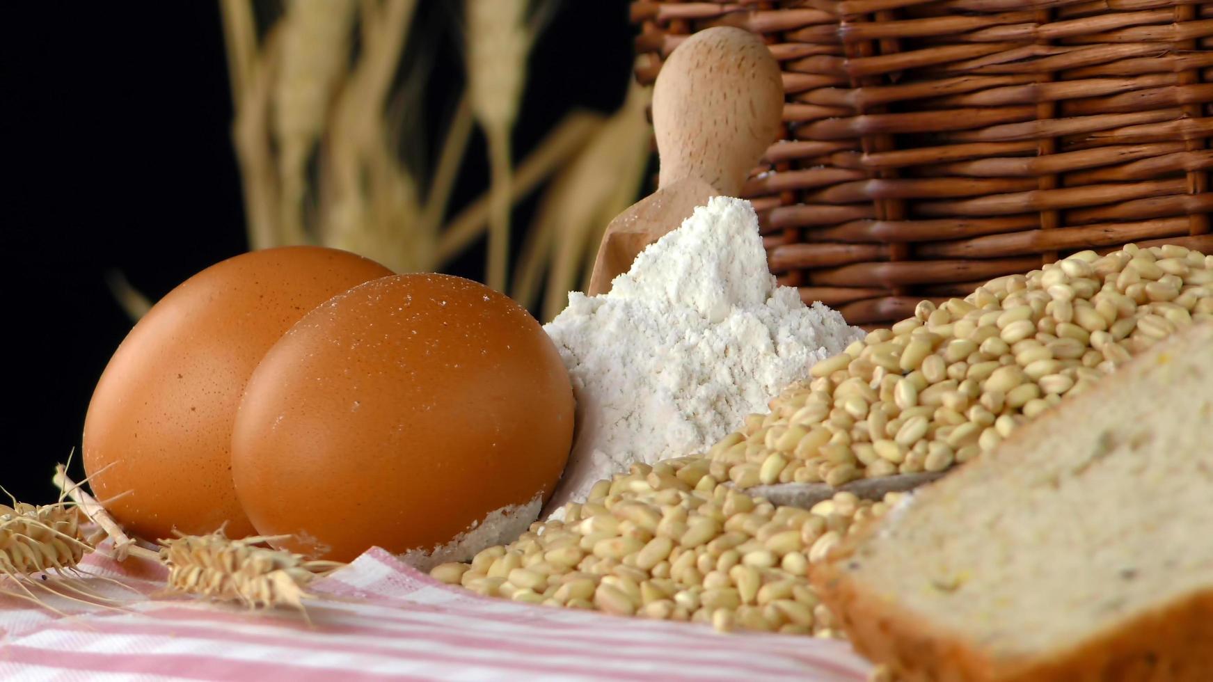 delizioso mix fresco di pane concetto di cibo foto