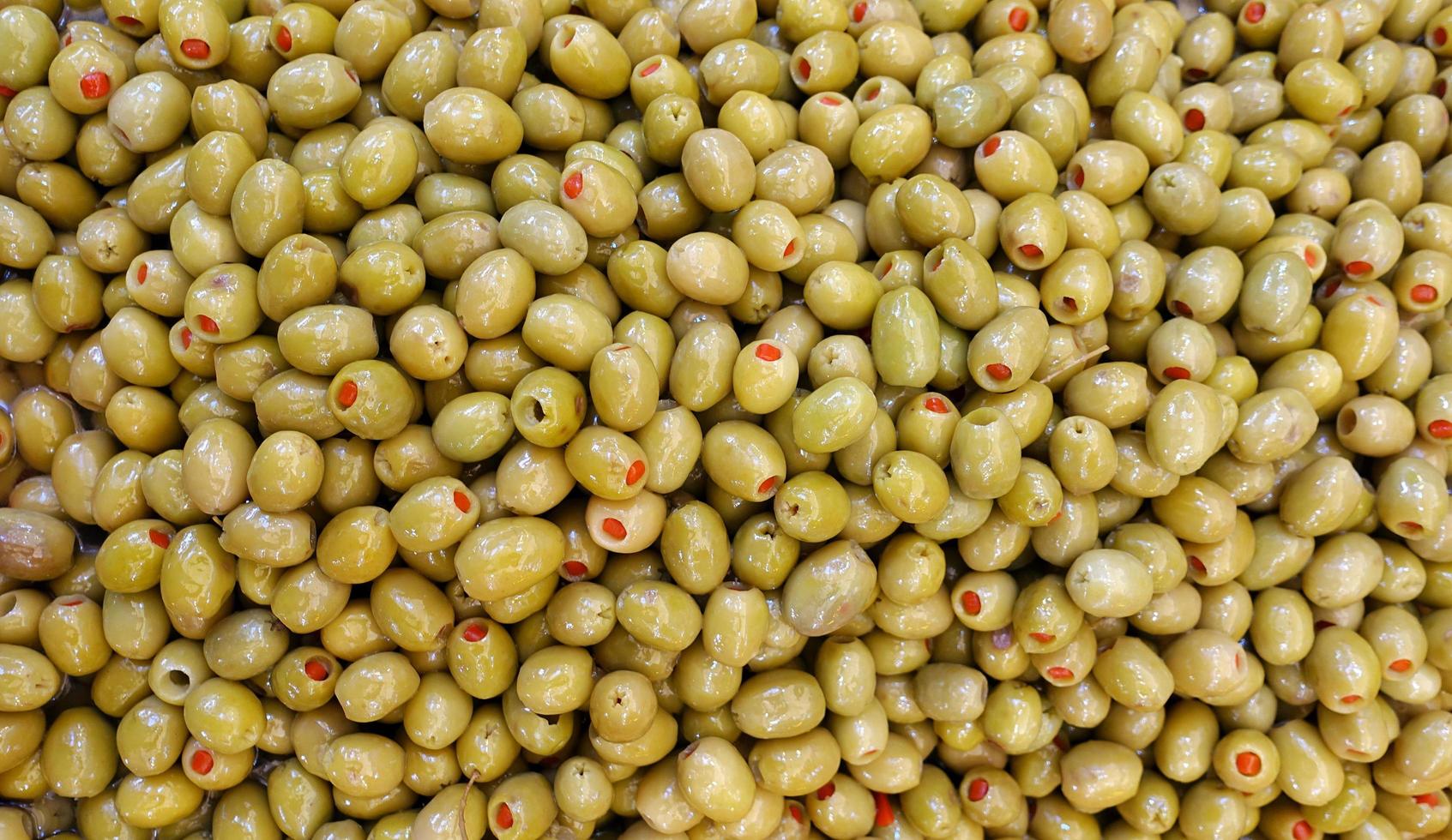 deliziosa vista del cibo vegetale alle olive? foto