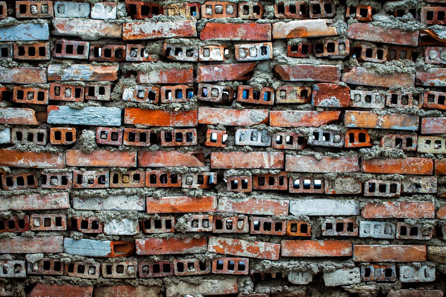 struttura del fondo del muro di mattoni di pietra del grunge foto