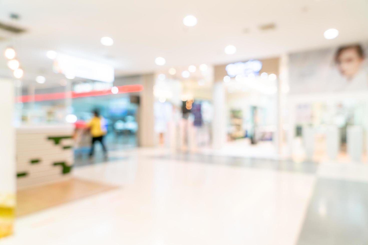 negozio di sfocatura astratta e negozio al dettaglio nel centro commerciale per lo sfondo foto