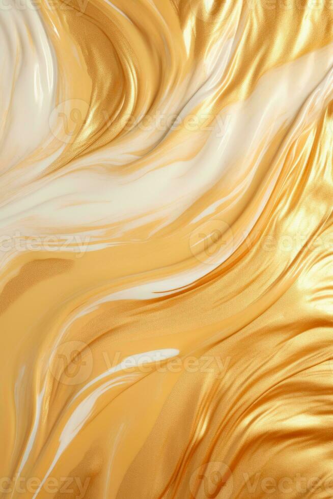 un astratto sfondo con oro e bianca turbinii generativo ai foto