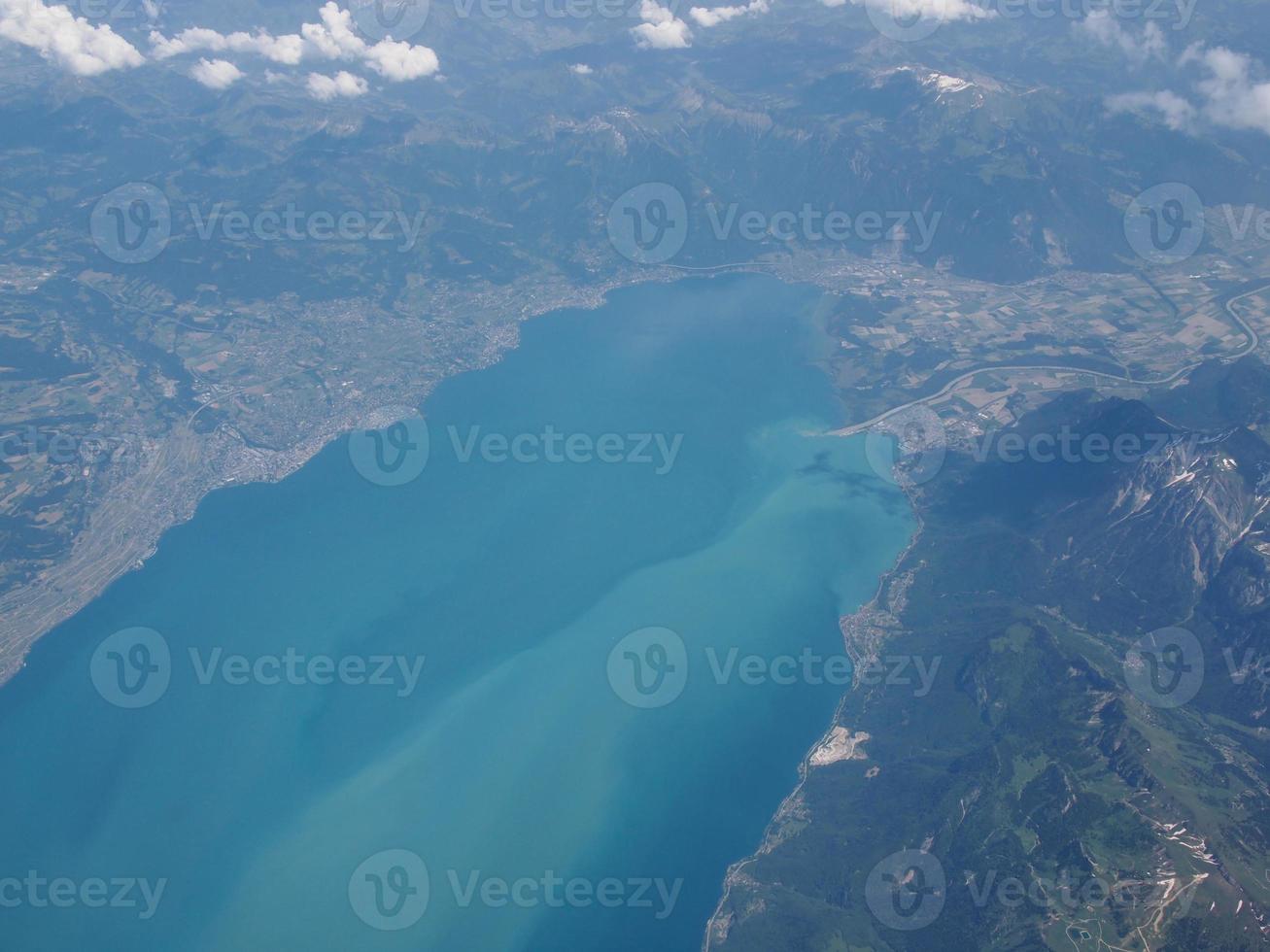 vista aerea del lago bodensee foto