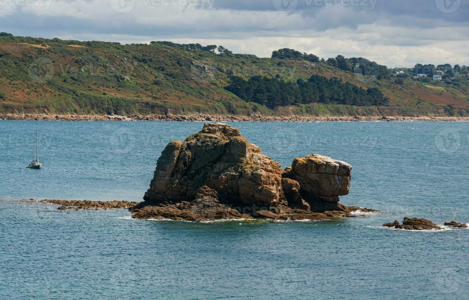 panoramico costiero bellezza nel Bretagna, Francia foto