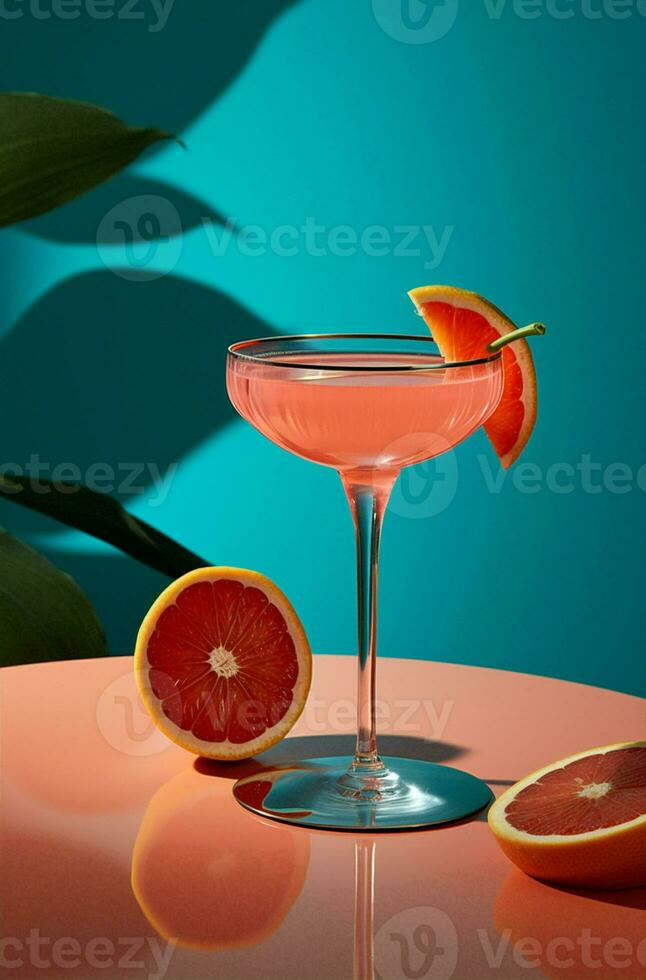 estate rinfrescante cocktail bevanda alcool ghiaccio bevanda freddo rosso frutta foto