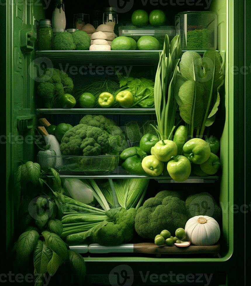 cucina sfondo verde frigo vegetariano frigorifero salutare succo broccoli gustoso fresco dieta cibo foto