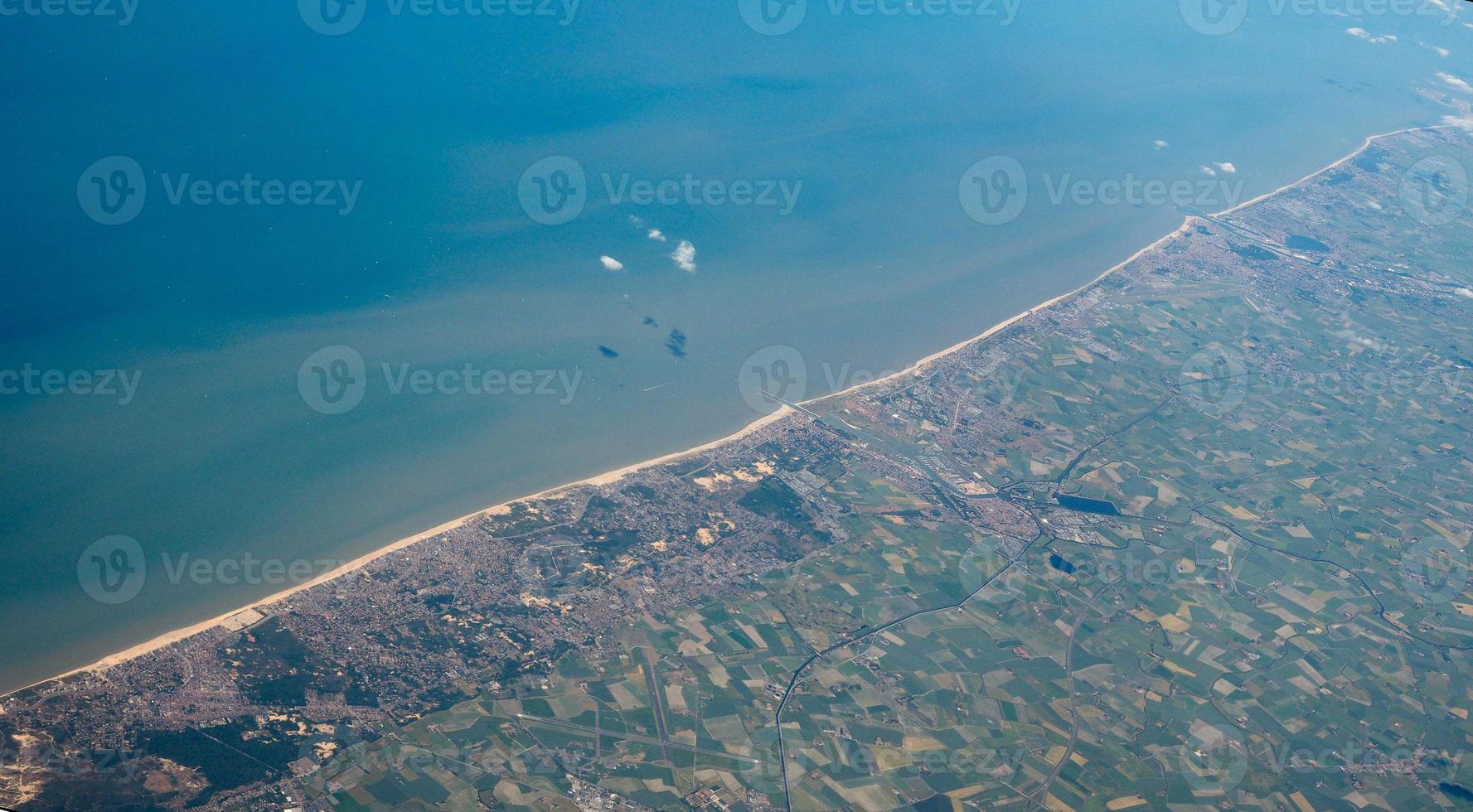 veduta aerea della costa belga foto