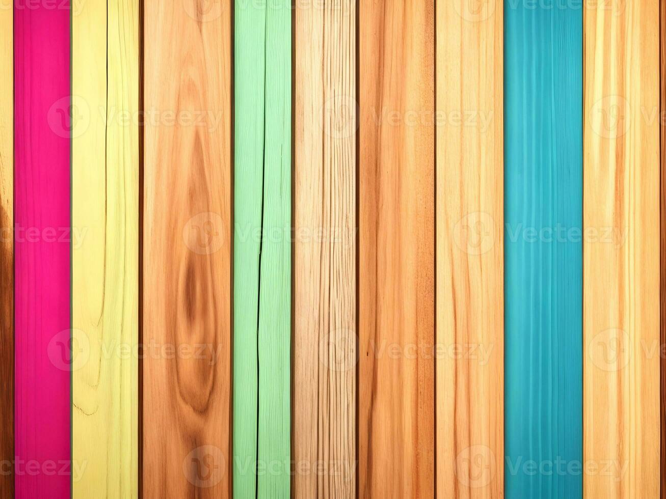 rustico astratto dipinto di legno parete tavolo pavimento struttura - legna sfondo panorama bandiera lungo, arcobaleno pittura colori lgbt, senza soluzione di continuità modello. generativo ai foto