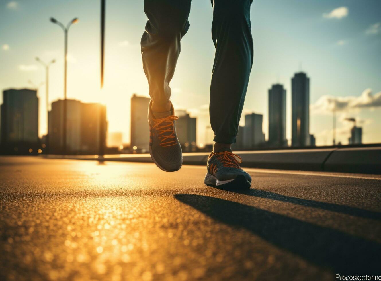 jogger jogging nel il autostrada su il strada reali gratuito Immagine foto