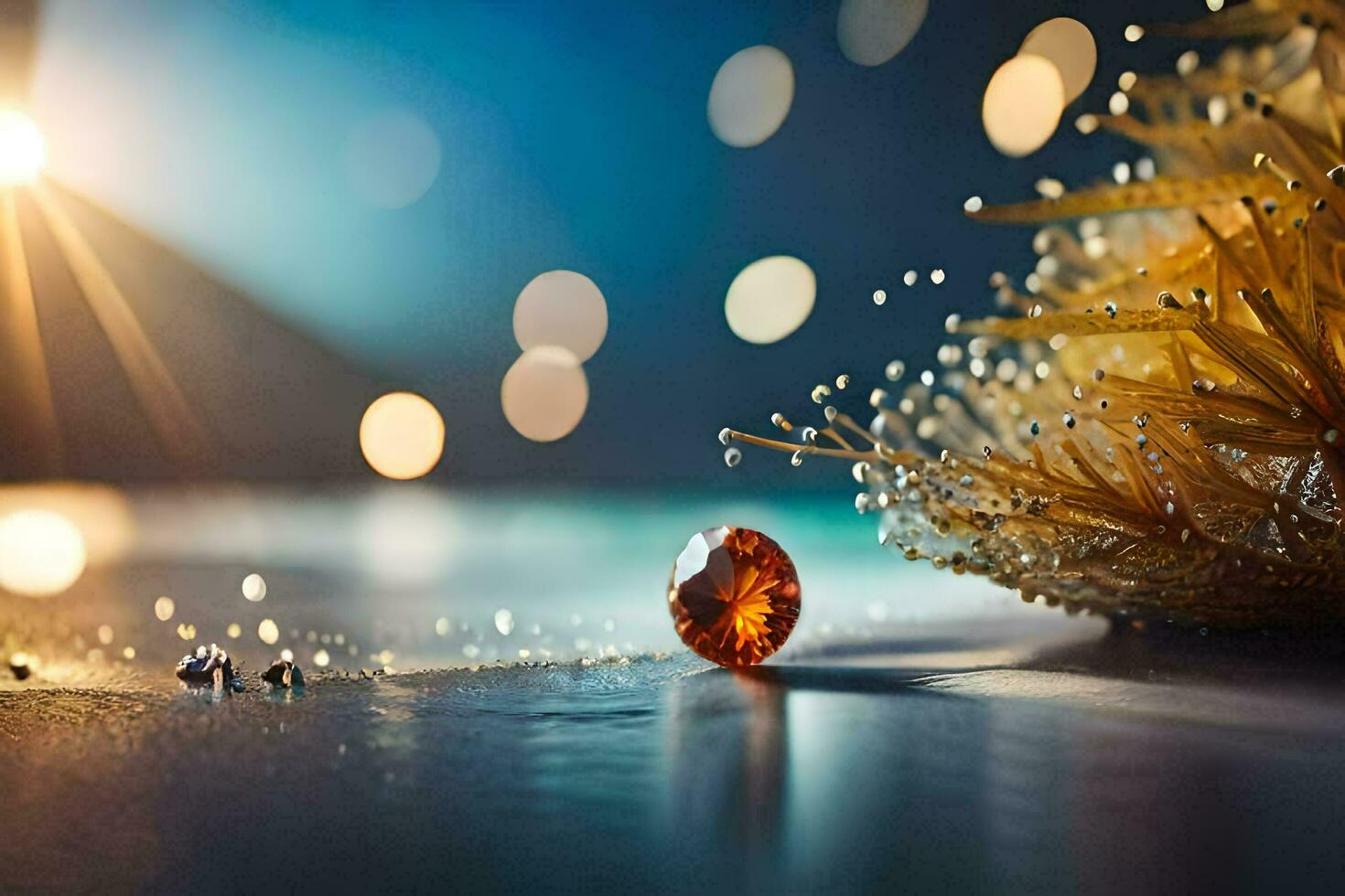 foto sfondo il mare, acqua, luce, bolle, il spiaggia, il mare, il spiaggia. ai-generato