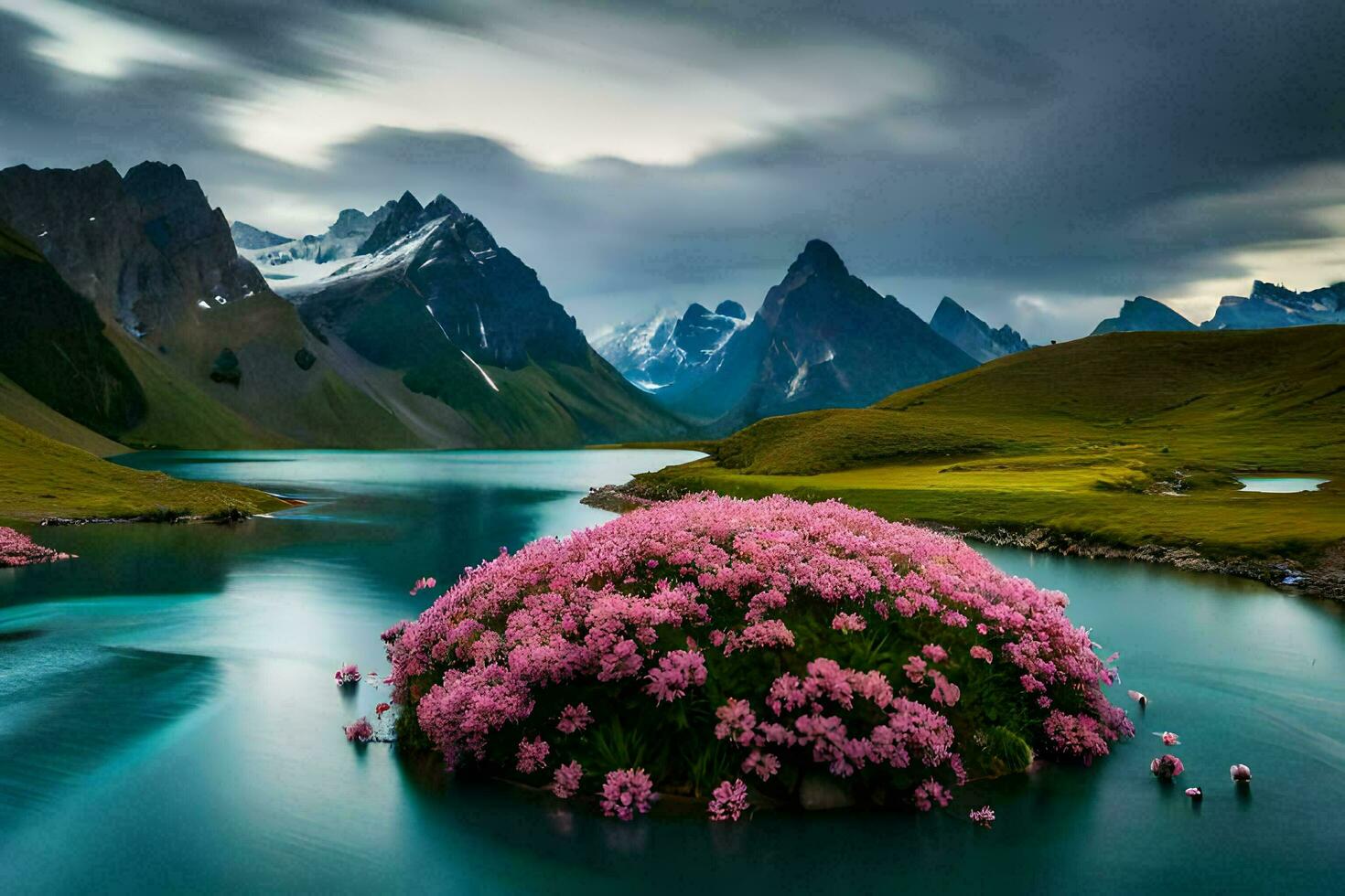 il fiori di il montagne. ai-generato foto