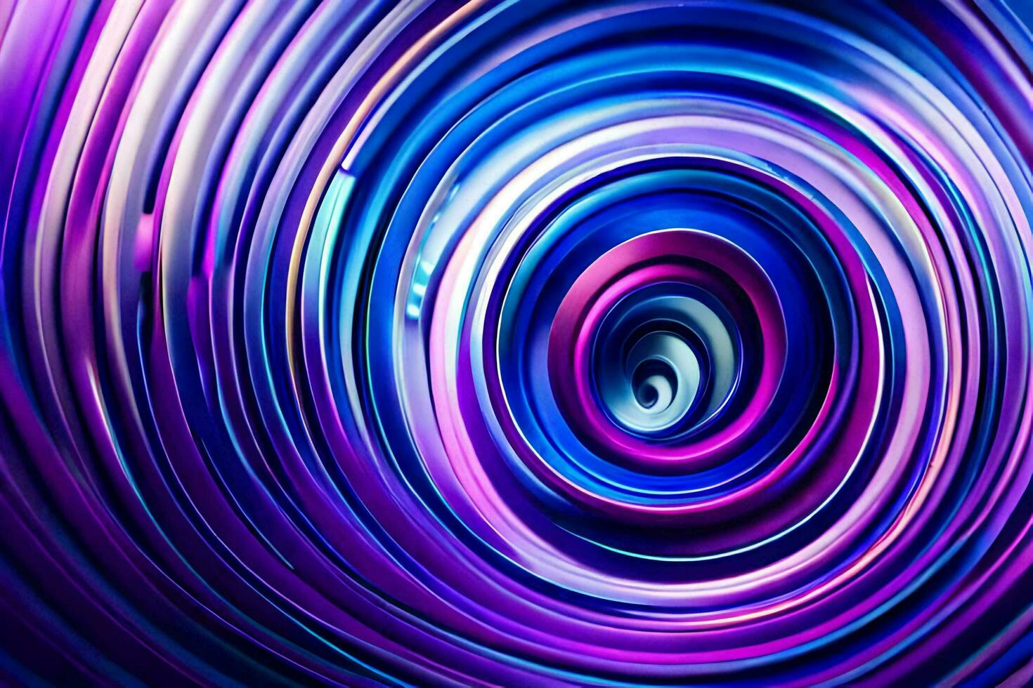 un' viola e blu spirale sfondo con un' circolare design. ai-generato foto