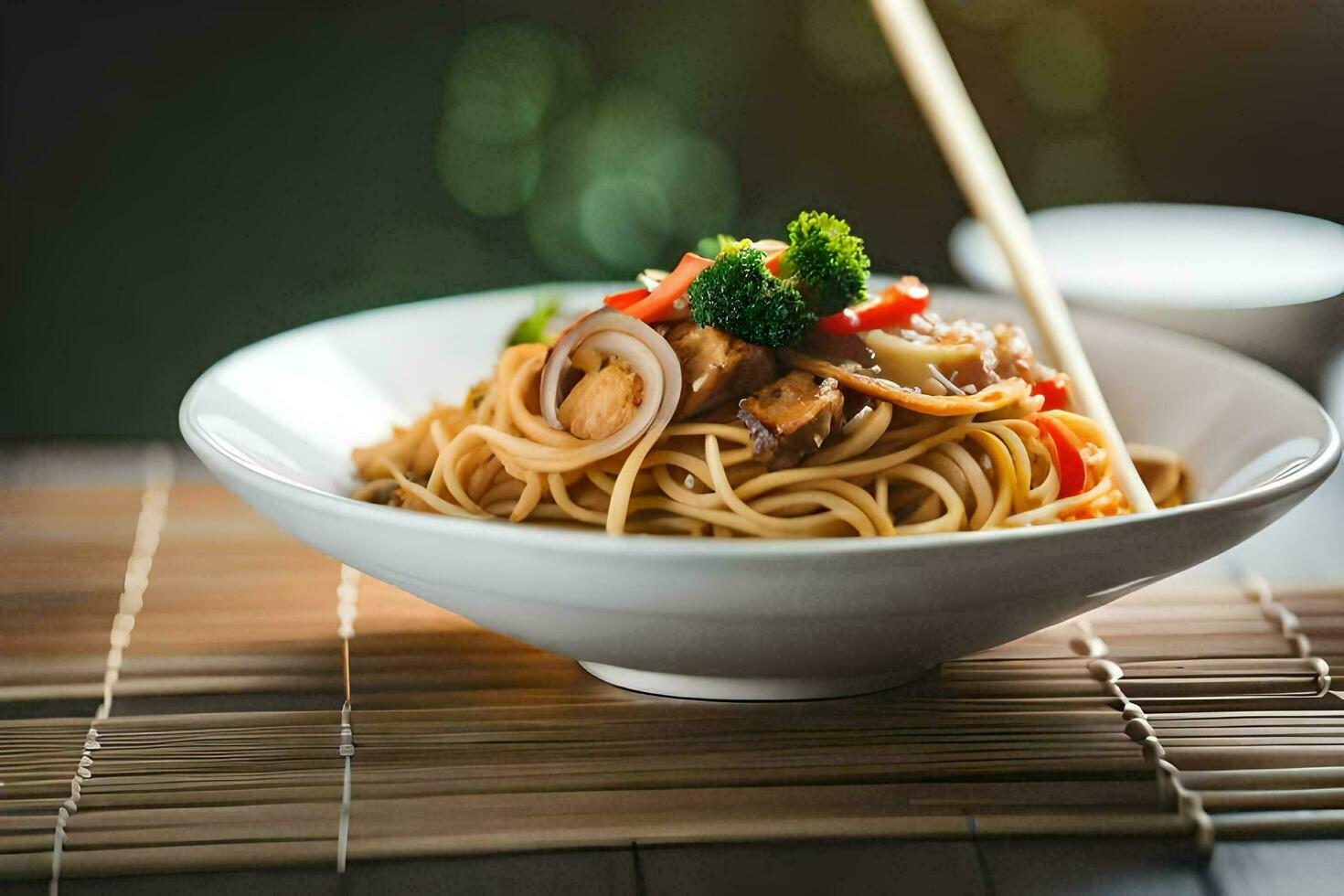 Cinese cibo è un' grande modo per ottenere il tuo bambini per mangiare loro verdure. ai-generato foto