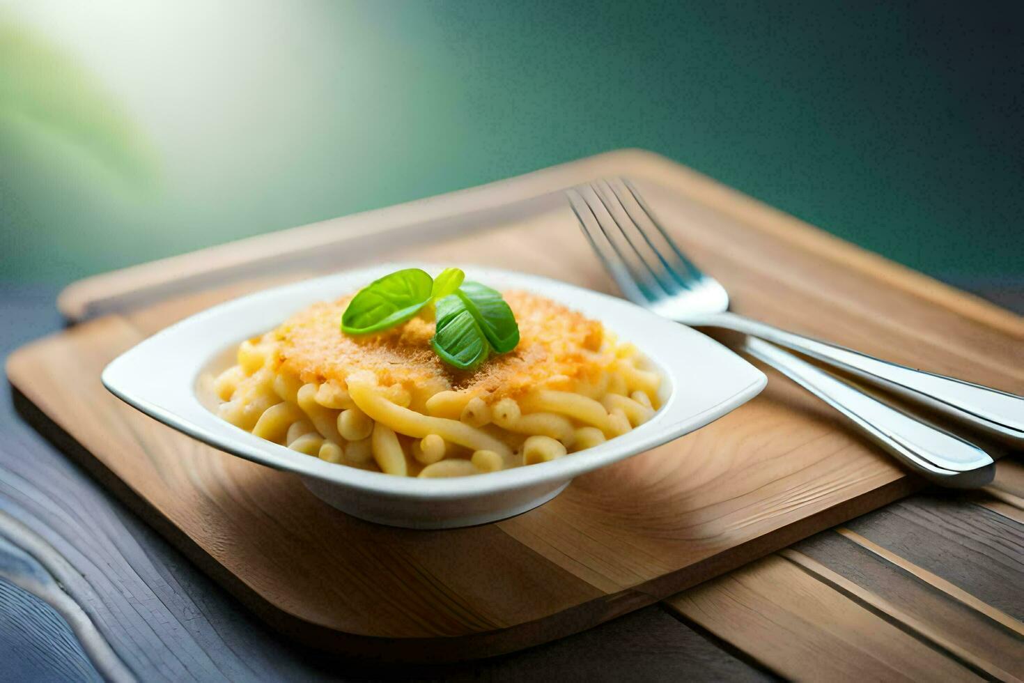 maccheroni e formaggio nel un' ciotola. ai-generato foto