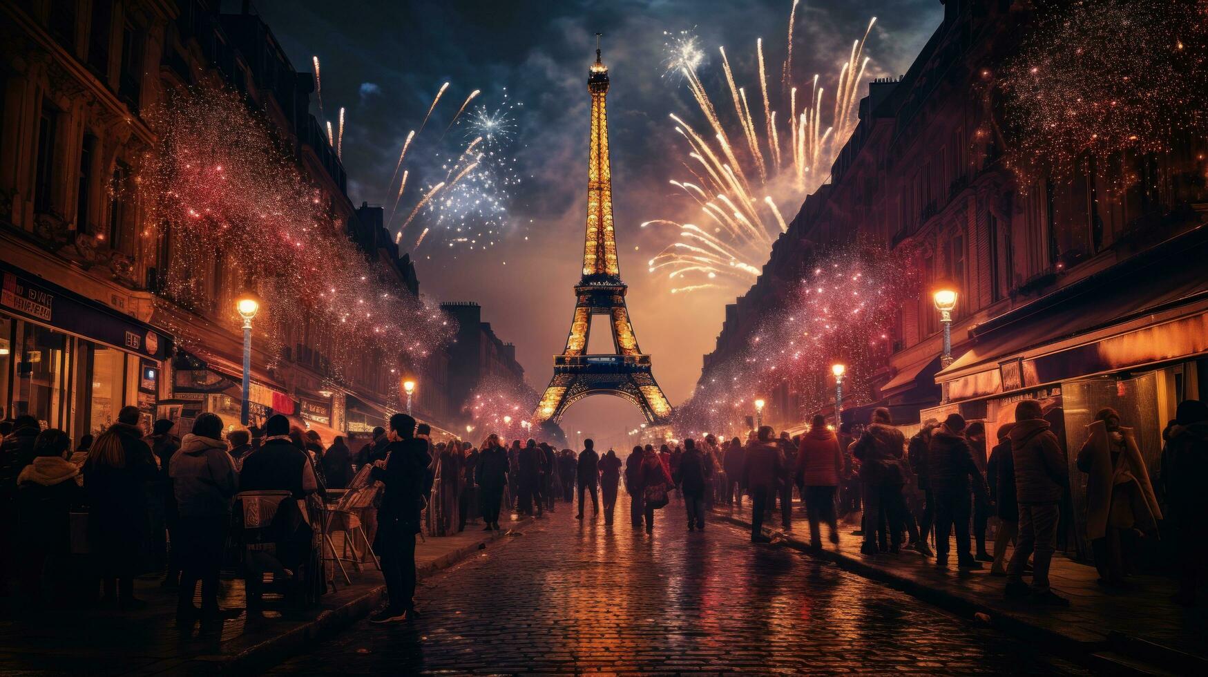 nuovo anno vigilia nel Francia foto