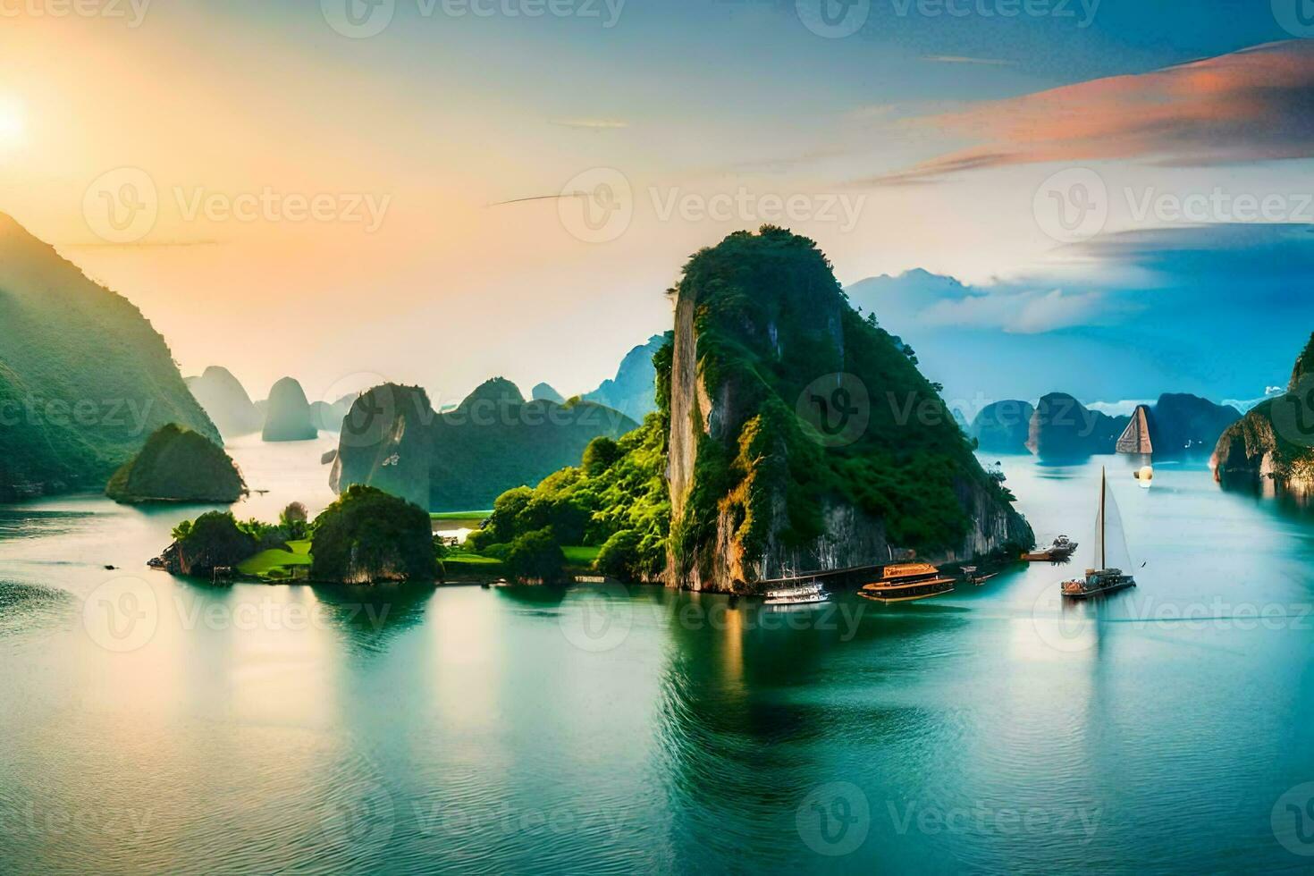 il migliore posti per visitare nel Vietnam. ai-generato foto