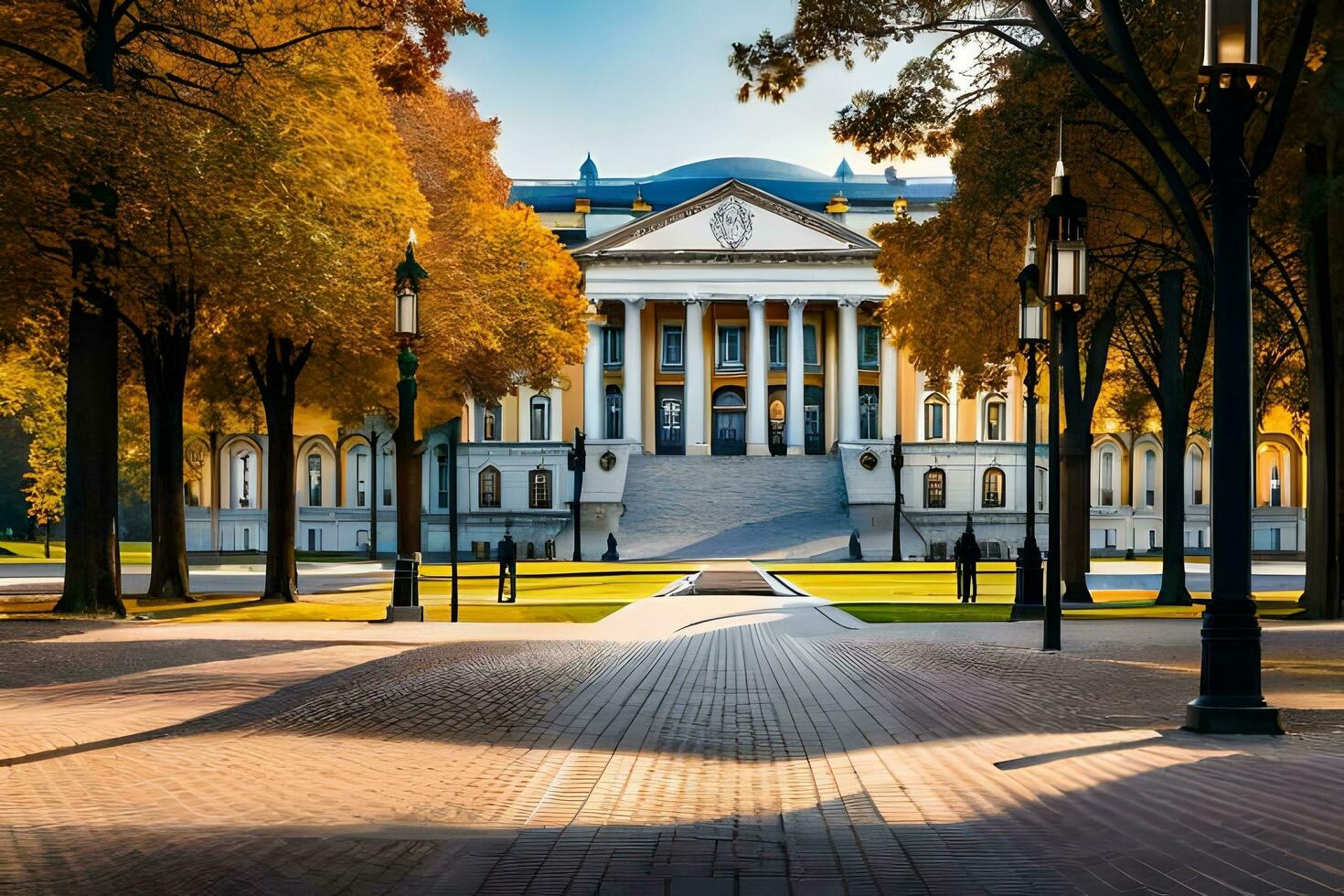 il Università di Washington nel autunno. ai-generato foto