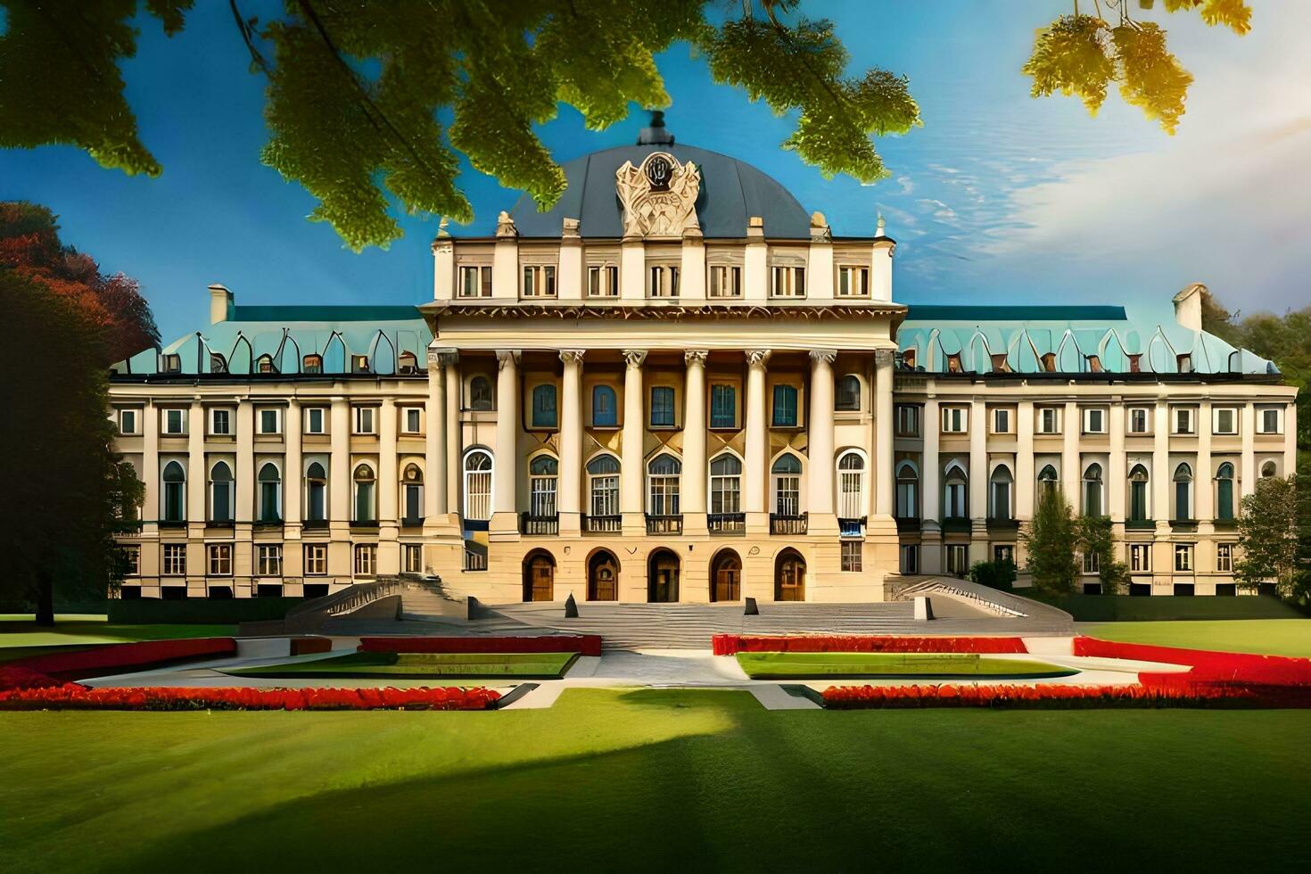 il edificio di il Università di Vienna. ai-generato foto