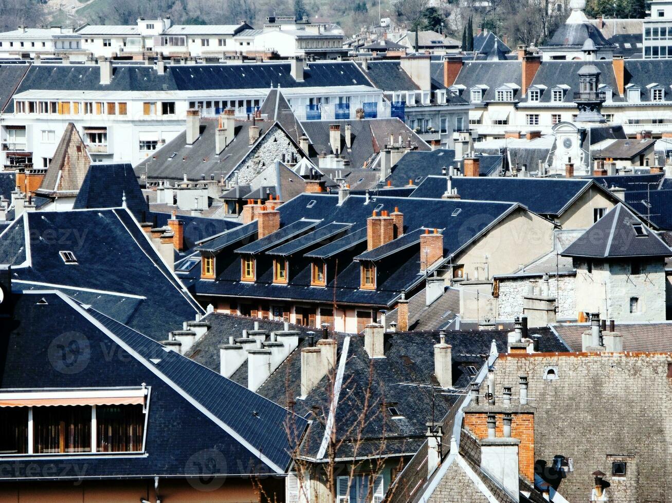 pittoresco tetto Visualizza di Chambery, Savoia, Francia foto