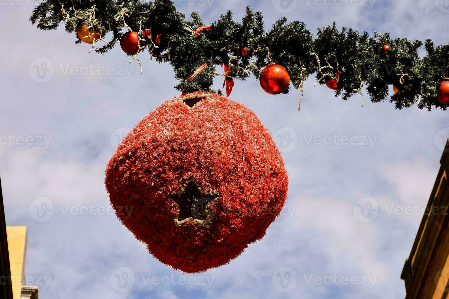 ornamento di natale rosso foto