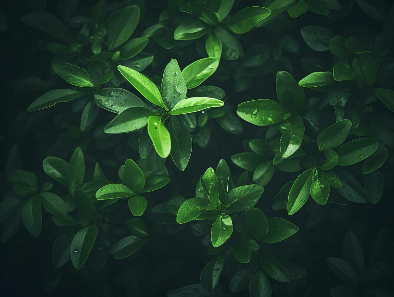 verde le foglie sfondo.verde le foglie con copia spazio.loro siamo colore tono buio nel il mattina. foto