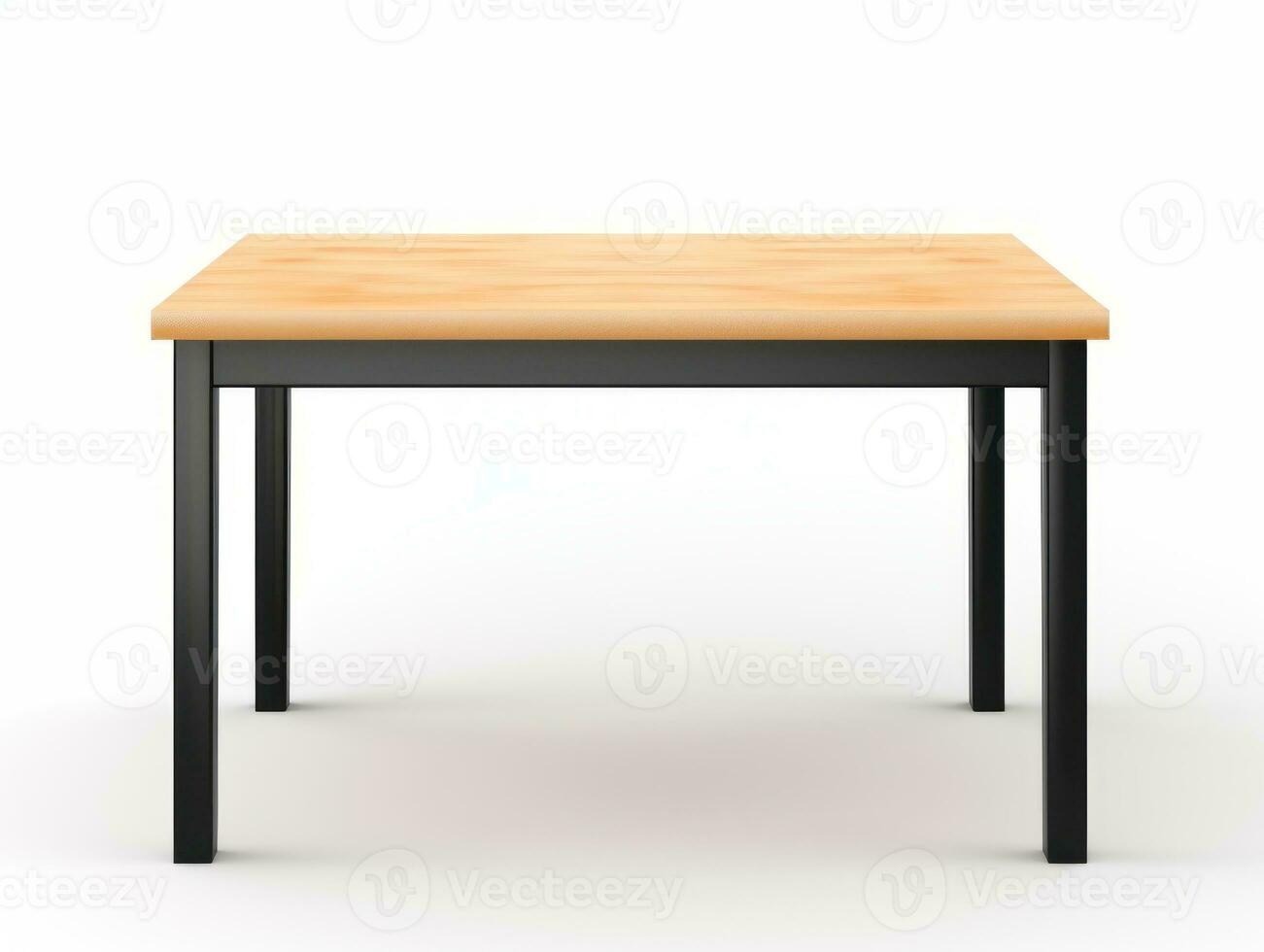 tavolo su bianca sfondo ai generativo foto