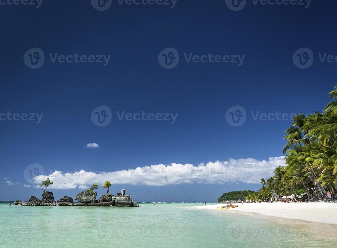 stazione 2 spiaggia principale area di boracay paradiso tropicale isola filippine foto