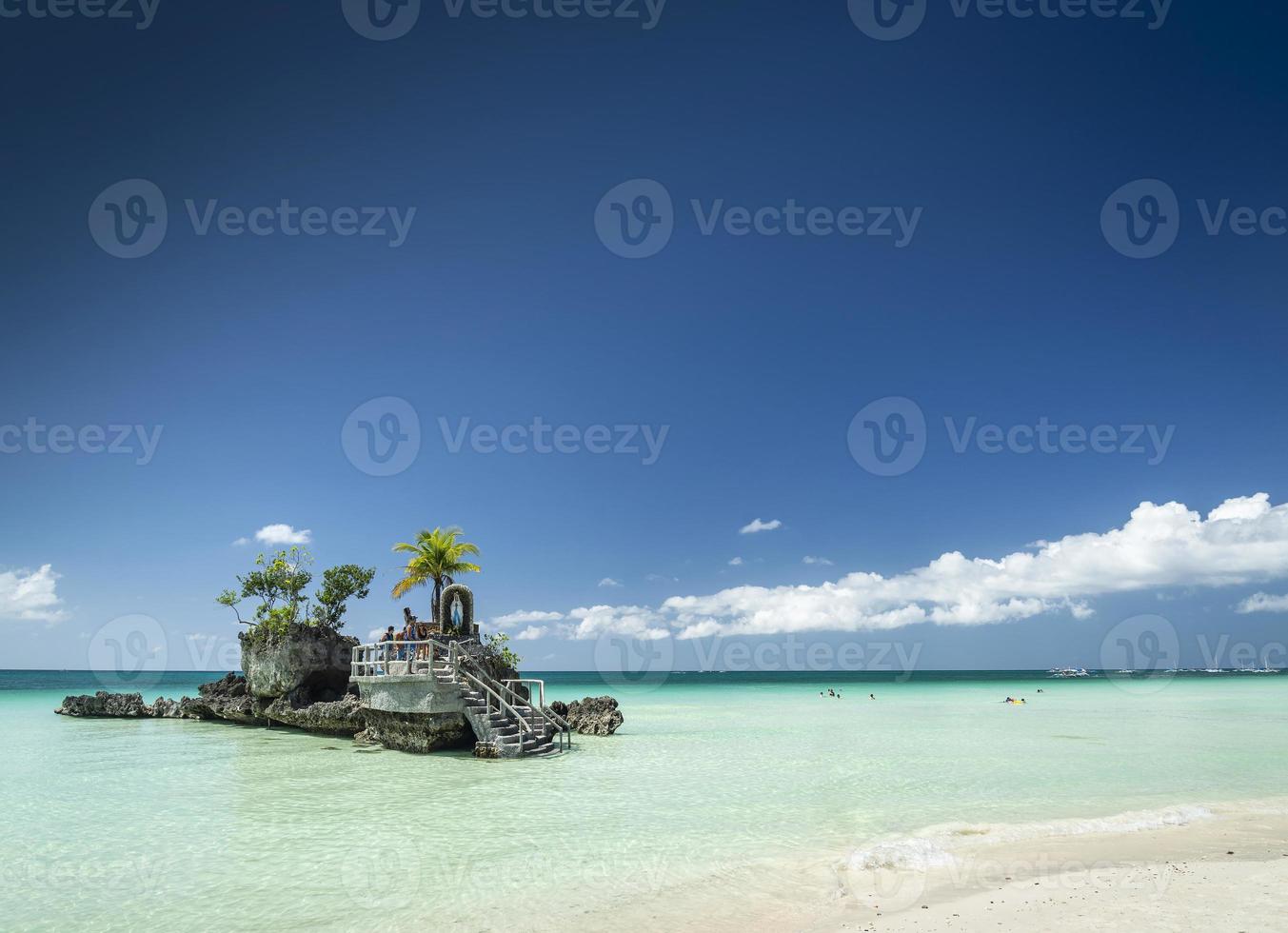 stazione 2 spiaggia principale area di boracay paradiso tropicale isola filippine foto