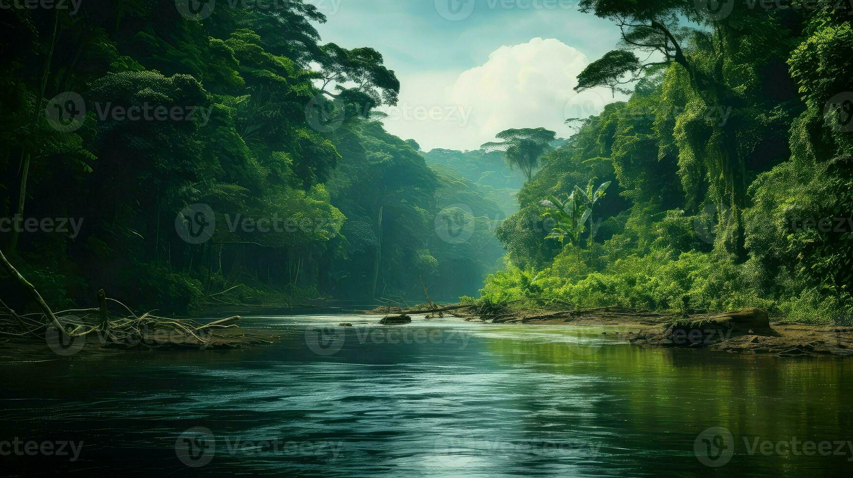 salutare surinamese foresta pluviale verde ai generato foto