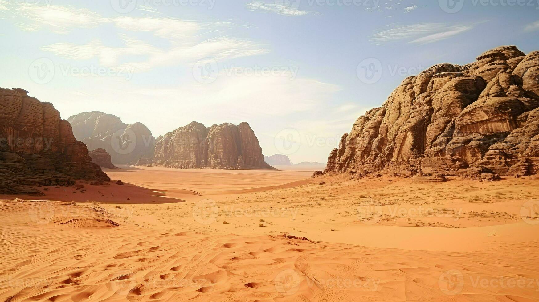 paesaggio wadi Rum natura selvaggia ai generato foto