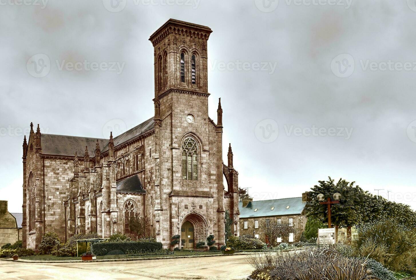 antico bretone Chiesa vieux marche Chiesa nel cote armatura, Bretagna foto