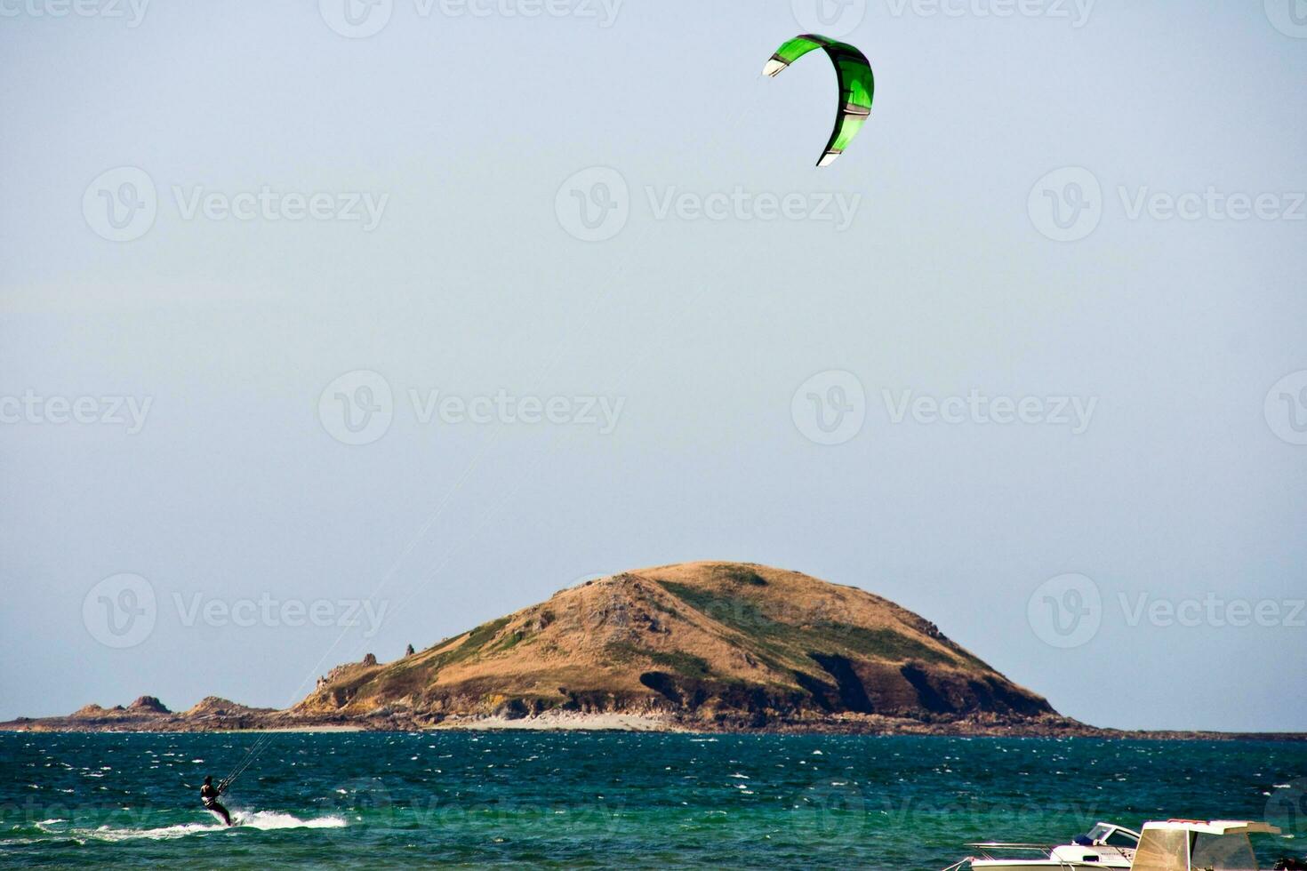 avventura aquilone fare surf nel Bretagna foto