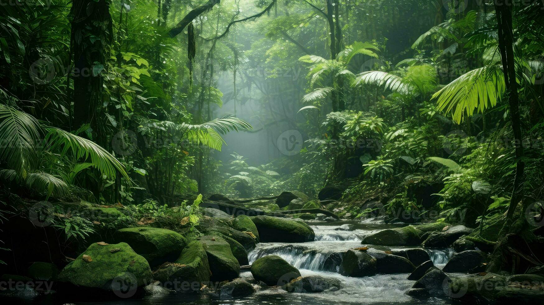 natura filippino foresta pluviale lussureggiante ai generato foto