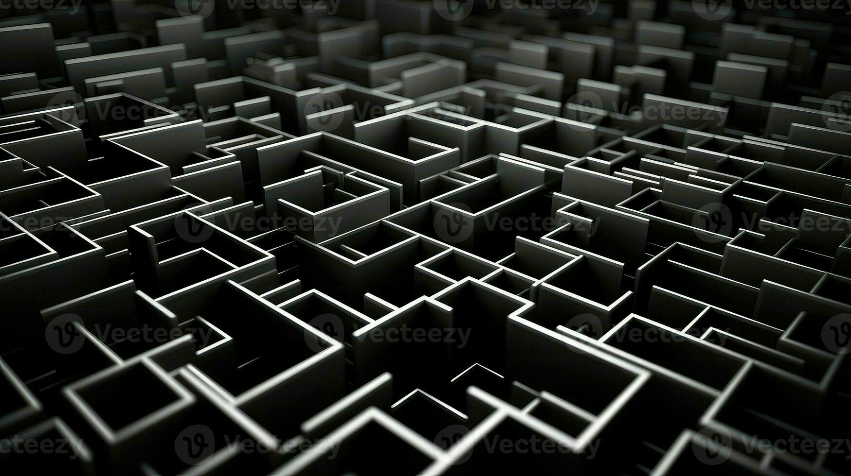 sfondo digitale wireframe labirinto ai generato foto