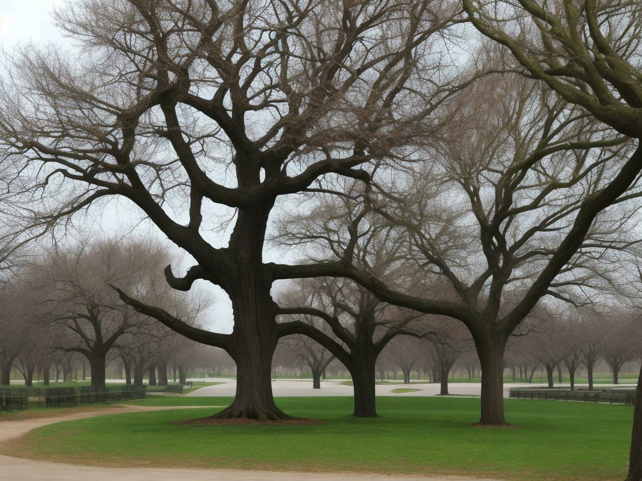 albero bellissimo vicino su Immagine ai generato foto