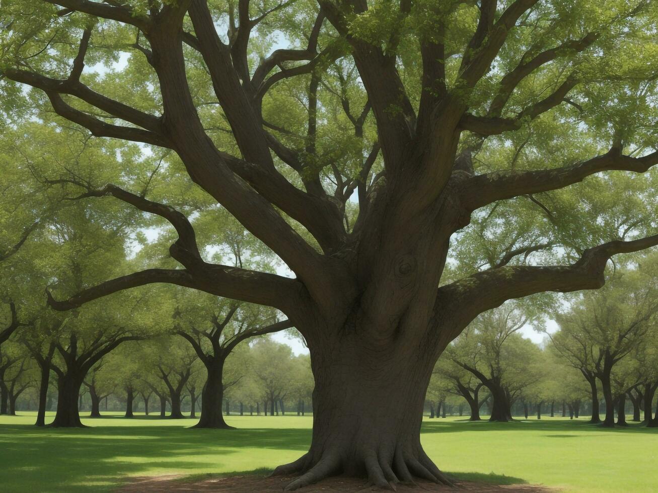 albero bellissimo vicino su Immagine ai generato foto