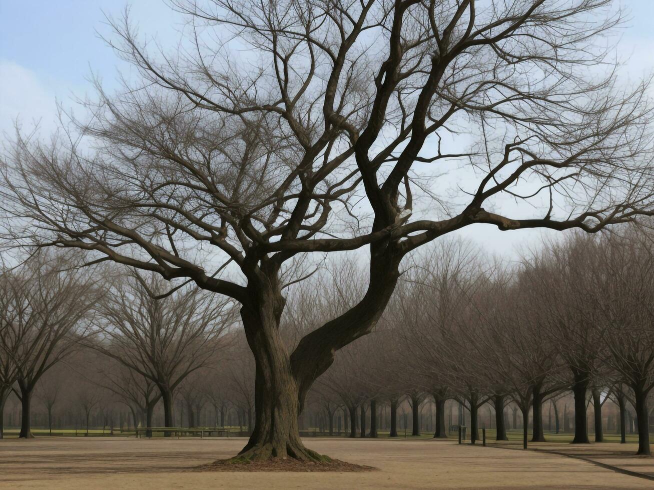 albero bellissimo vicino su Immagine ai generato foto