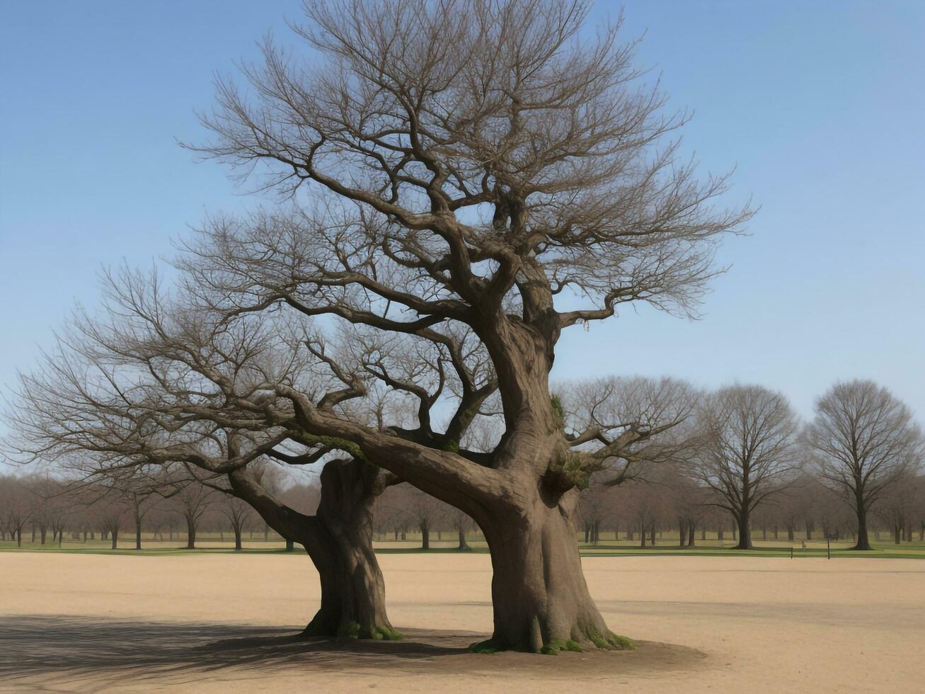 albero bellissimo vicino su Immagine ai generato foto