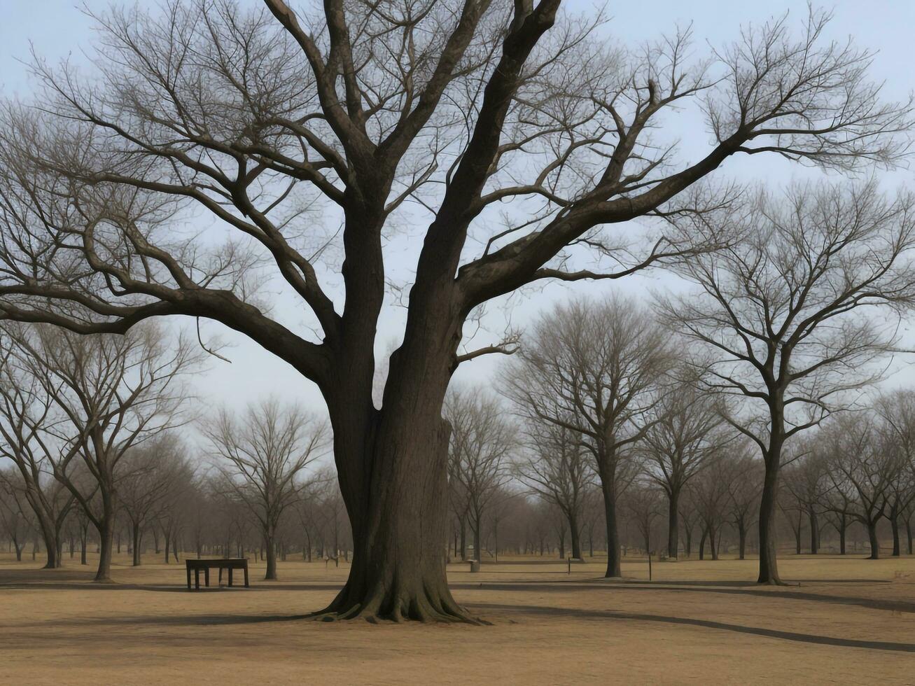 albero bellissimo vicino su Immagine ai generato foto