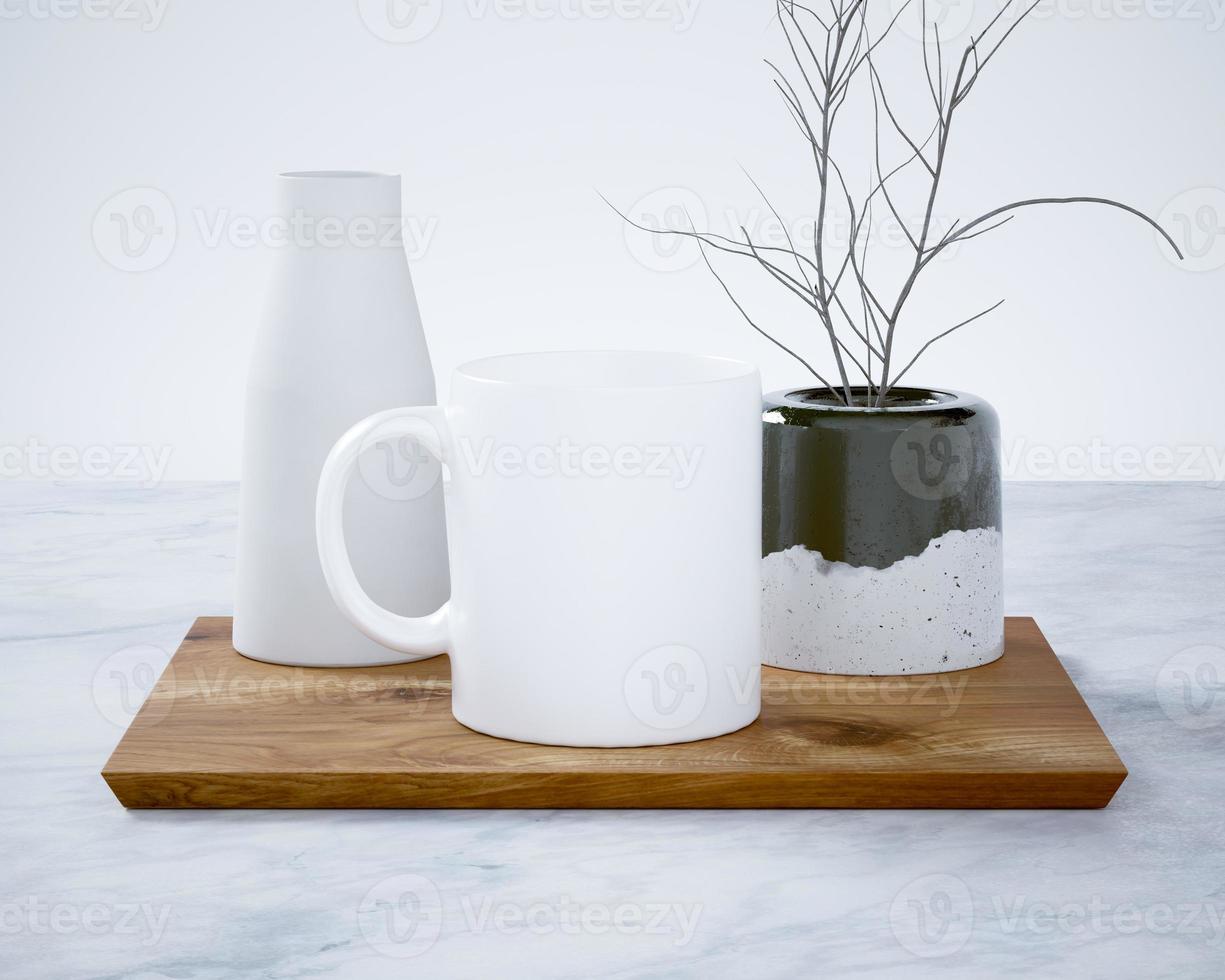 mockup di tazza da caffè bianco foto