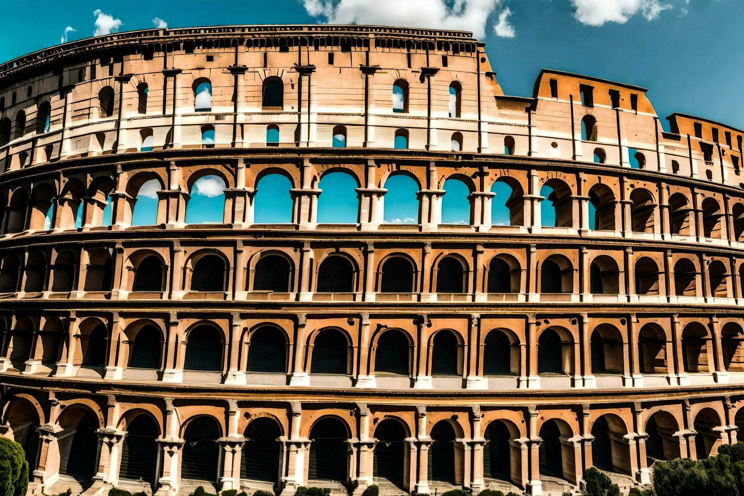 il colosseo nel Roma, Italia. ai-generato foto