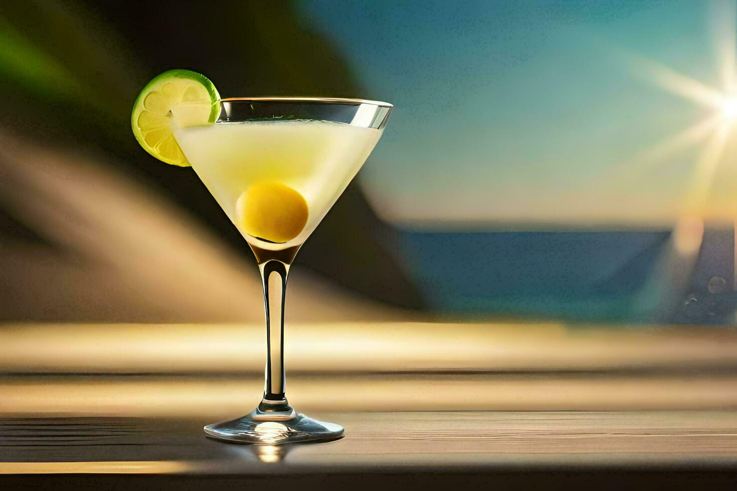 cocktail su il spiaggia. ai-generato foto