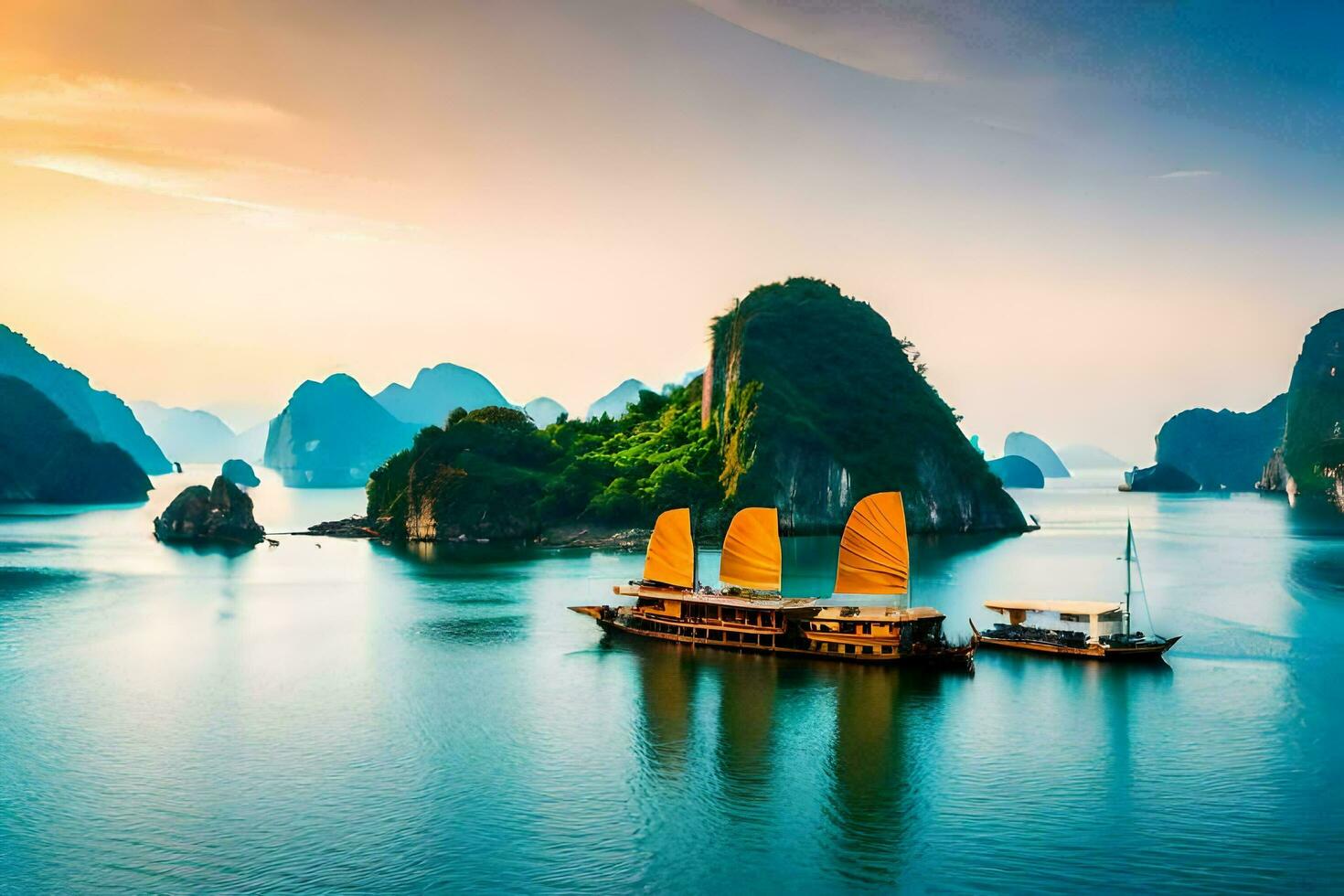 il migliore posti per visitare nel Vietnam. ai-generato foto